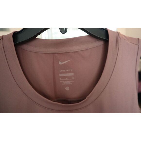 Nike FN2877-208 Women Sz M Smokey Mauve Dri-FIT Slim-Fit Knit Maternity Dress - Picture 9 of 12